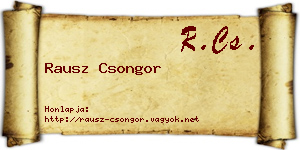 Rausz Csongor névjegykártya